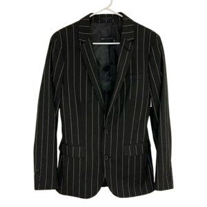 ASOS Design NWT Black Striped Two Button Single Breasted Blazer